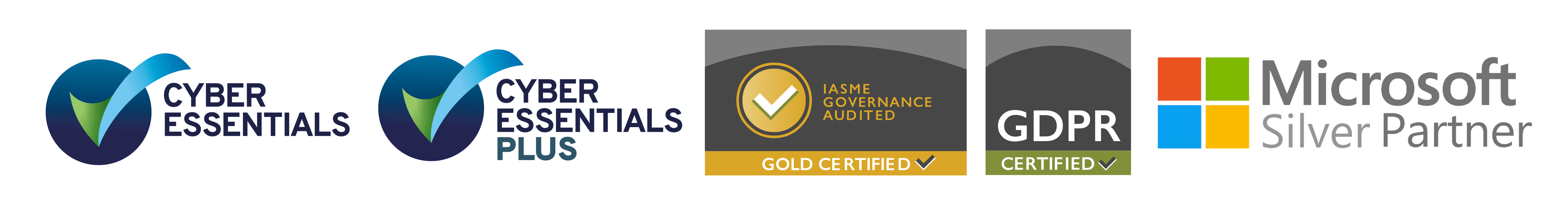 Cyber Essentials, Microsoft Silver Partner, IASME GOLD CERTIFIED, GDPR, SOC 2 COMPLIANT