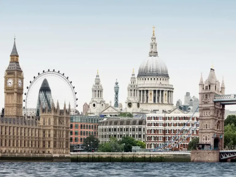 London skyline with Big Ben, the London Eye, St Paul's Cathedral and Tower Bridge - IT support for London businesses from Total Group