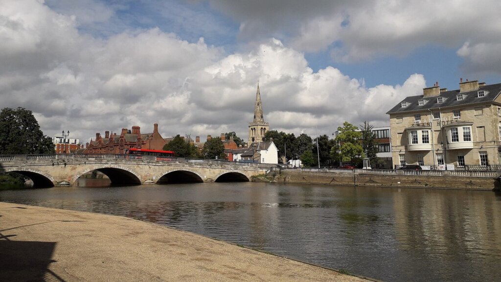 Town Bridge over the River Great Ouse in Bedford town centre, Bedfordshire - IT support for Bedford businesses from Total Group