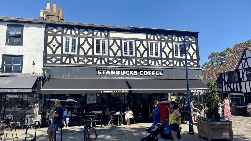 Timber-framed buildings on Market Place in Hitchin town centre, Hertfordshire - IT support for Hitchin businesses from Total Group